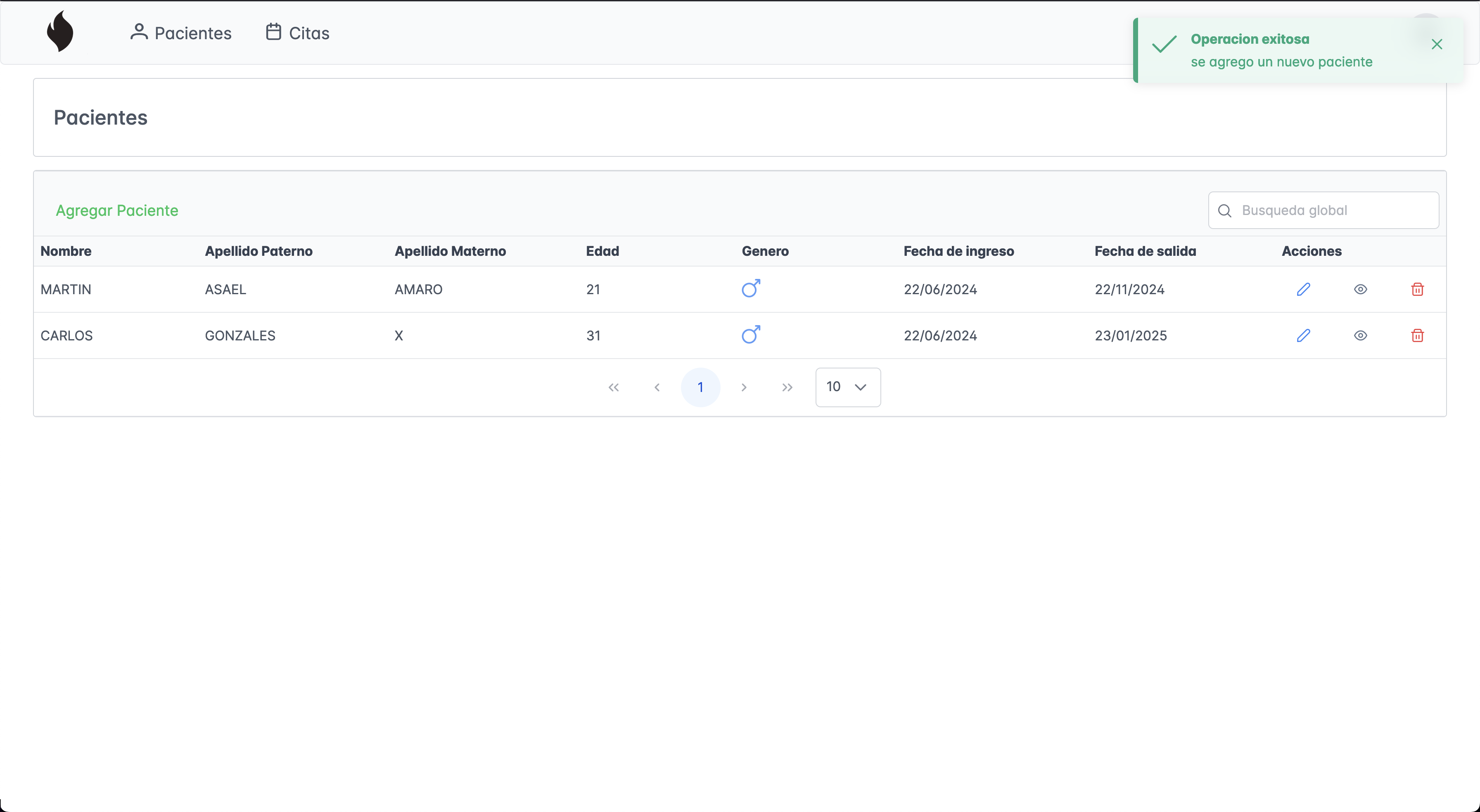 rehab create patient success